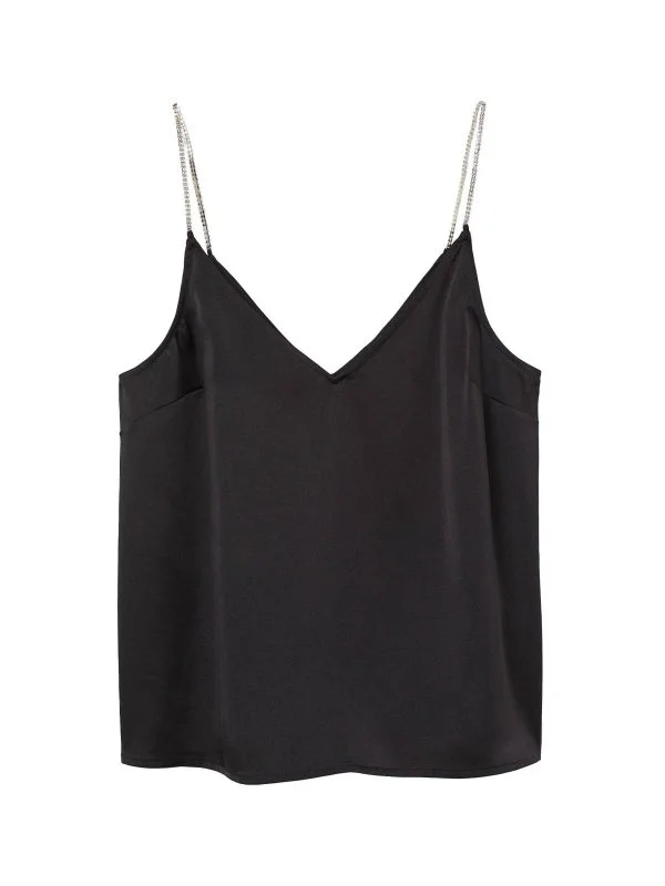 Top H&M XS | Negru, Normal, Poliester