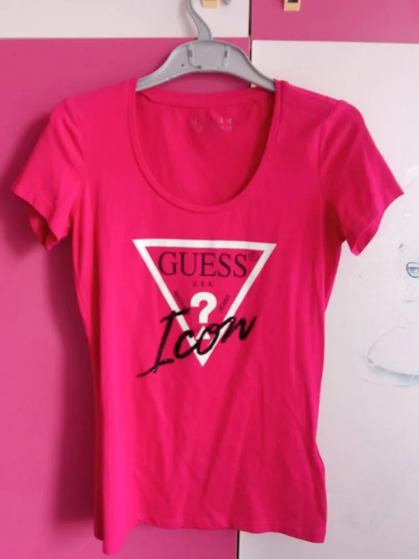 Bluză Guess XS | Roz, Normal, Bumbac - Image 3