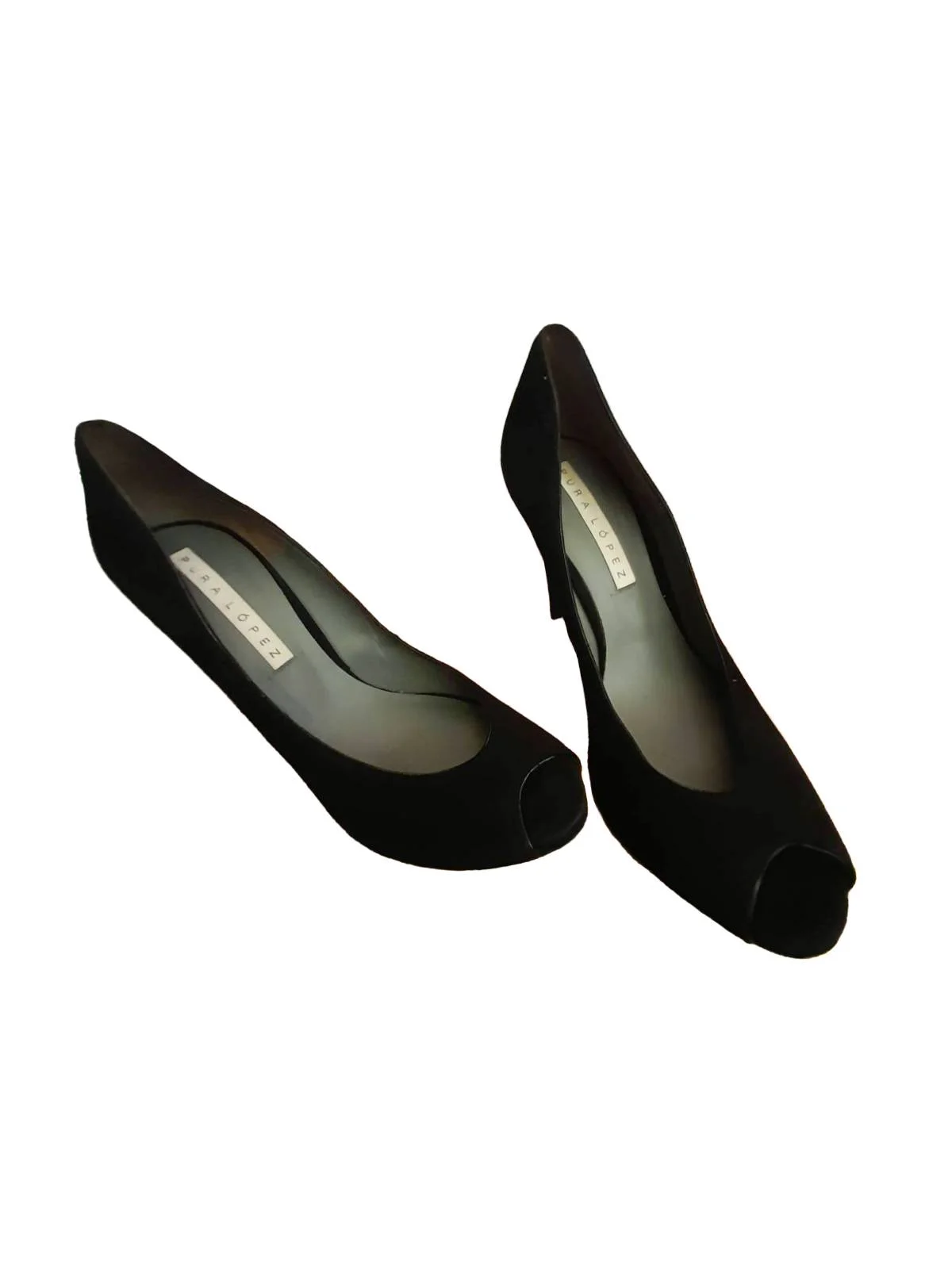 Pantofi cu toc înalt PURA LOPEZ EU 38.5 | Negru, Piele naturală