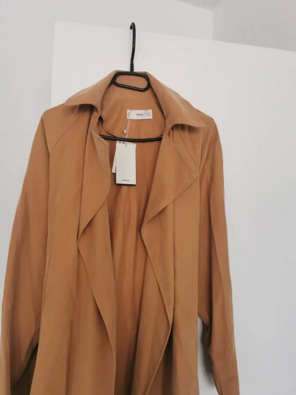 Trenci Mango EU 34 | Cărămiziu, Fără glugă, Monocrom, Poliester - Image 8