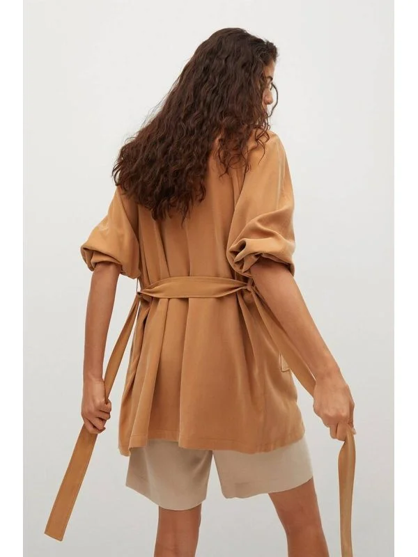 Trenci Mango EU 34 | Cărămiziu, Fără glugă, Monocrom, Poliester - Image 4