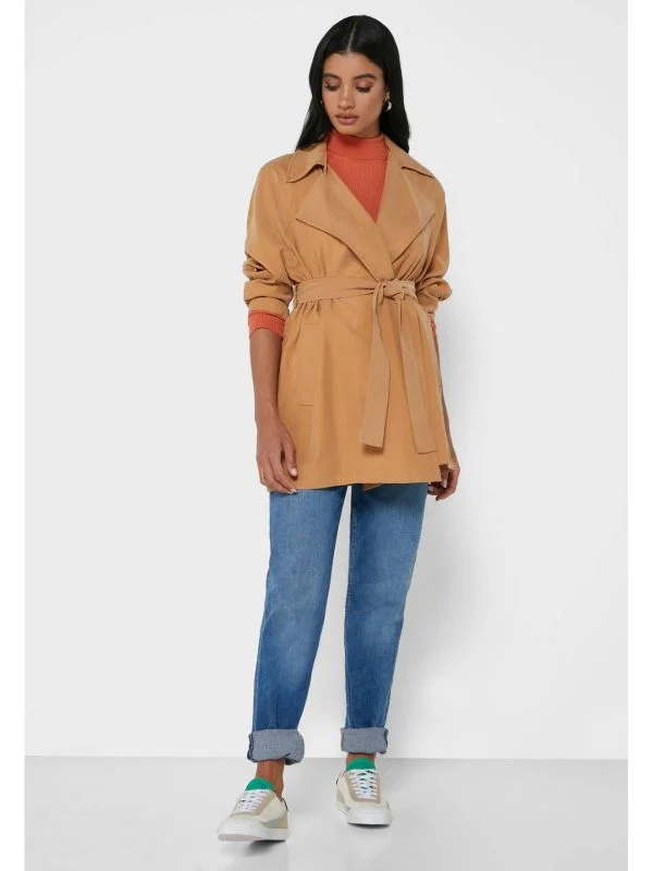 Trenci Mango EU 34 | Cărămiziu, Fără glugă, Monocrom, Poliester - Image 5