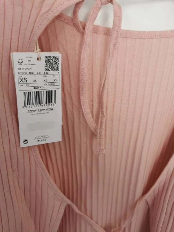 Bluză Mango XS | Roz, Normal, Bumbac - Image 7