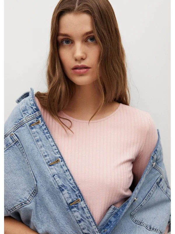Bluză Mango XS | Roz, Normal, Bumbac - Image 6