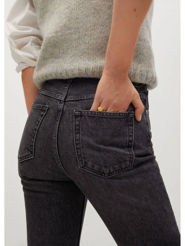Blugi Mango EU 34 | Gri, Lungi, Denim - Image 5