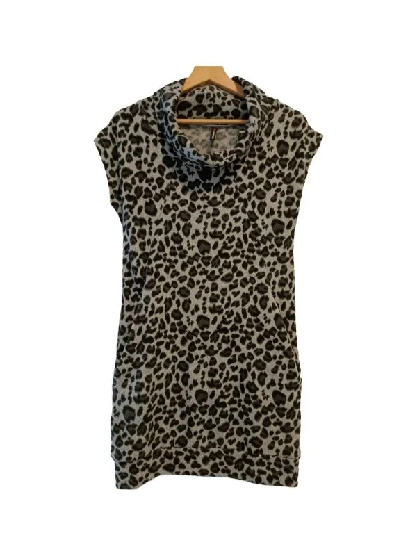 Rochie casual FISHBONE M | Gri, Mini, Poliester