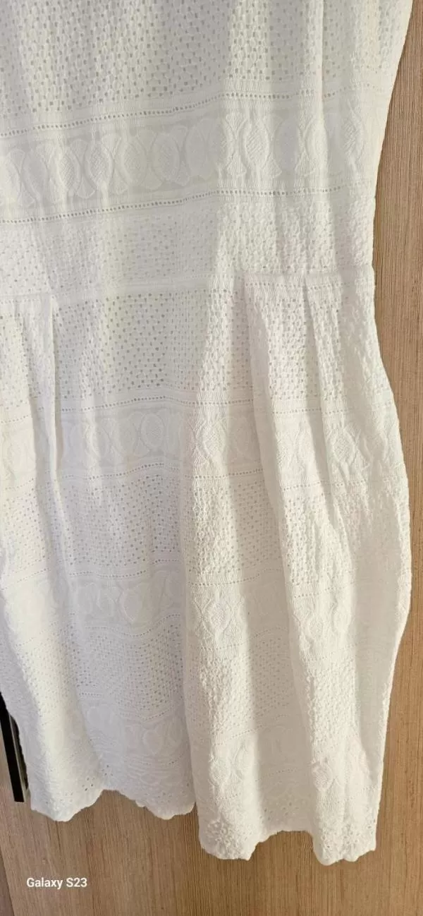 Rochie casual PNK EU 40 | Alb, Midi, Bumbac - Image 4