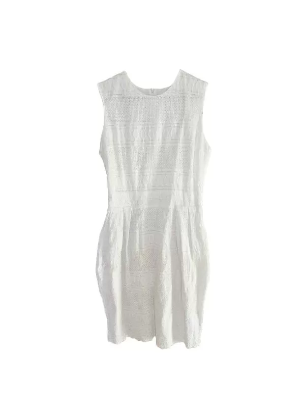 Rochie casual PNK EU 40 | Alb, Midi, Bumbac