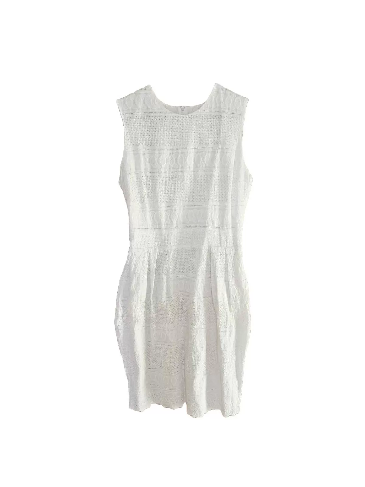 Rochie casual PNK EU 40 | Alb, Midi, Bumbac
