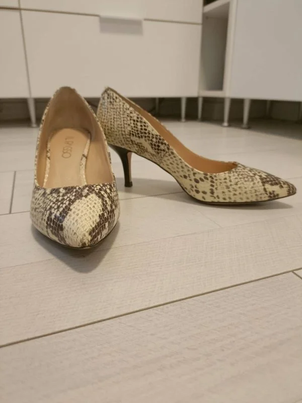 Pantofi cu toc înalt Il Passo EU 38 | Alb, Piele naturală - Image 8
