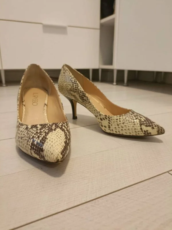 Pantofi cu toc înalt Il Passo EU 38 | Alb, Piele naturală - Image 3