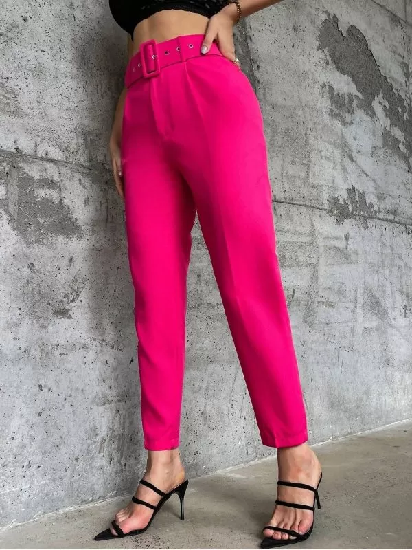 Pantaloni Shein XS | Roz, Lungi, Poliester - Image 2
