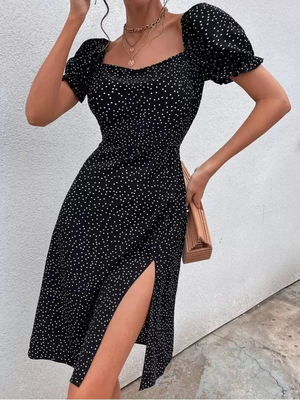 Rochie casual Shein XS | Negru, Midi, Poliester - Image 3