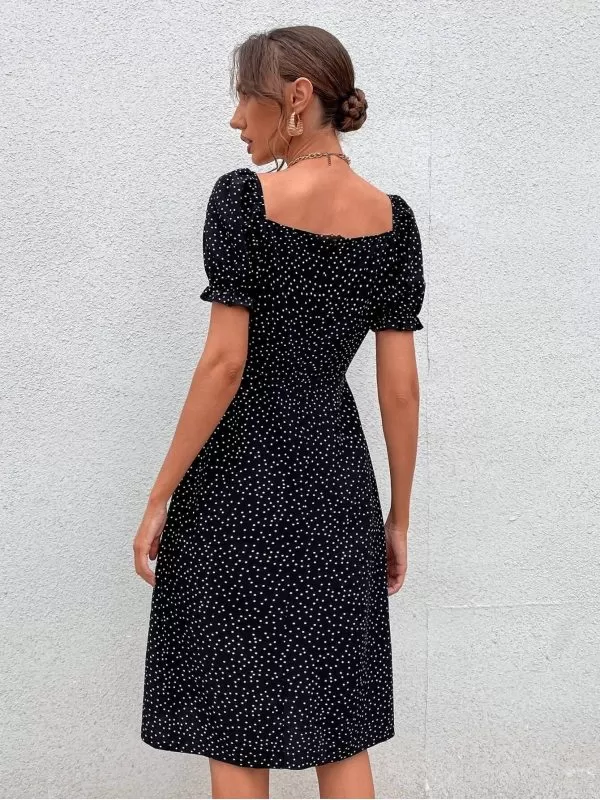 Rochie casual Shein XS | Negru, Midi, Poliester - Image 2