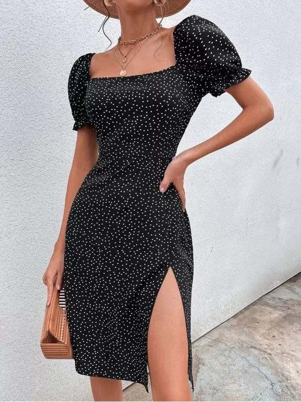 Rochie casual Shein XS | Negru, Midi, Poliester - Image 5
