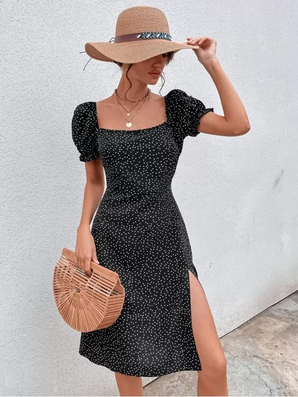 Rochie casual Shein XS | Negru, Midi, Poliester - Image 6