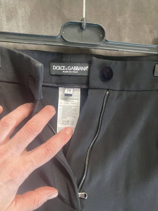 Pantaloni Dolce & Gabbana EU 38 | Negru, Lungi, Bumbac - Image 8