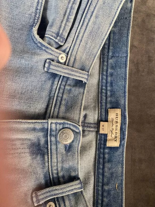 Blugi Burberry EU 38 | Bleu, Lungi, Bumbac - Image 4