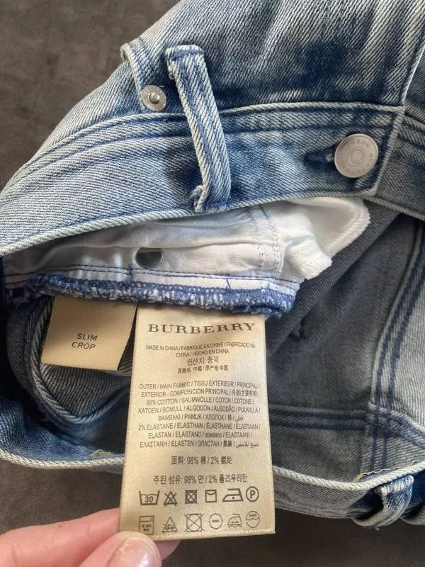Blugi Burberry EU 38 | Bleu, Lungi, Bumbac - Image 3