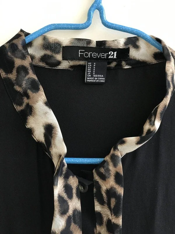 Cămașă FOREVER 21 EU 36 | Negru, Normal, Poliester - Image 4