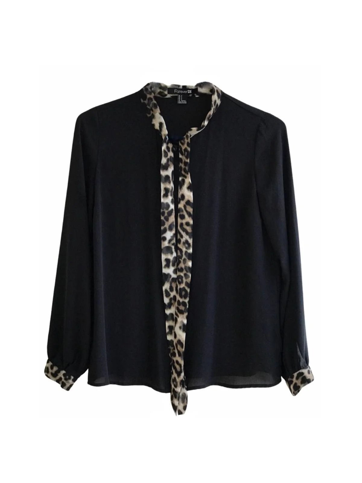 Cămașă FOREVER 21 EU 36 | Negru, Normal, Poliester