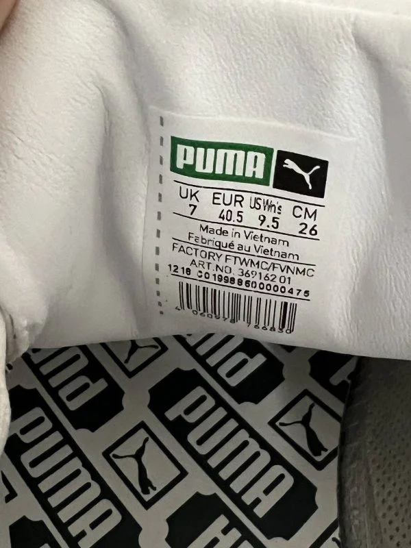 Sneakers Puma EU 40.5 | Alb, Piele ecologică - Image 8