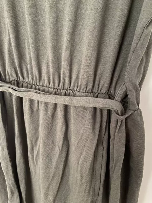 Rochie de seară EDREHI M | Gri, Maxi, Bumbac - Image 4
