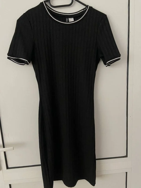 Rochie casual H&M M | Negru, Mini, Poliester - Image 3