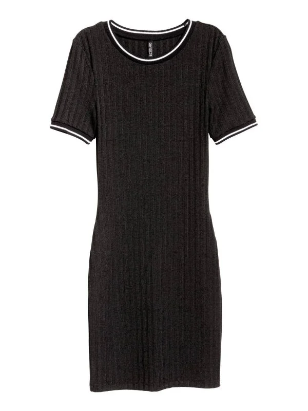 Rochie casual H&M M | Negru, Mini, Poliester - Image 2
