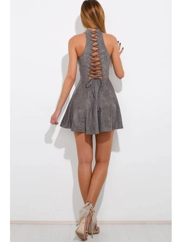 Rochie de seară ZAFUL S | Gri, Mini, Poliester - Image 5