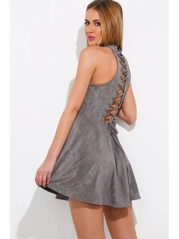 Rochie de seară ZAFUL S | Gri, Mini, Poliester - Image 2