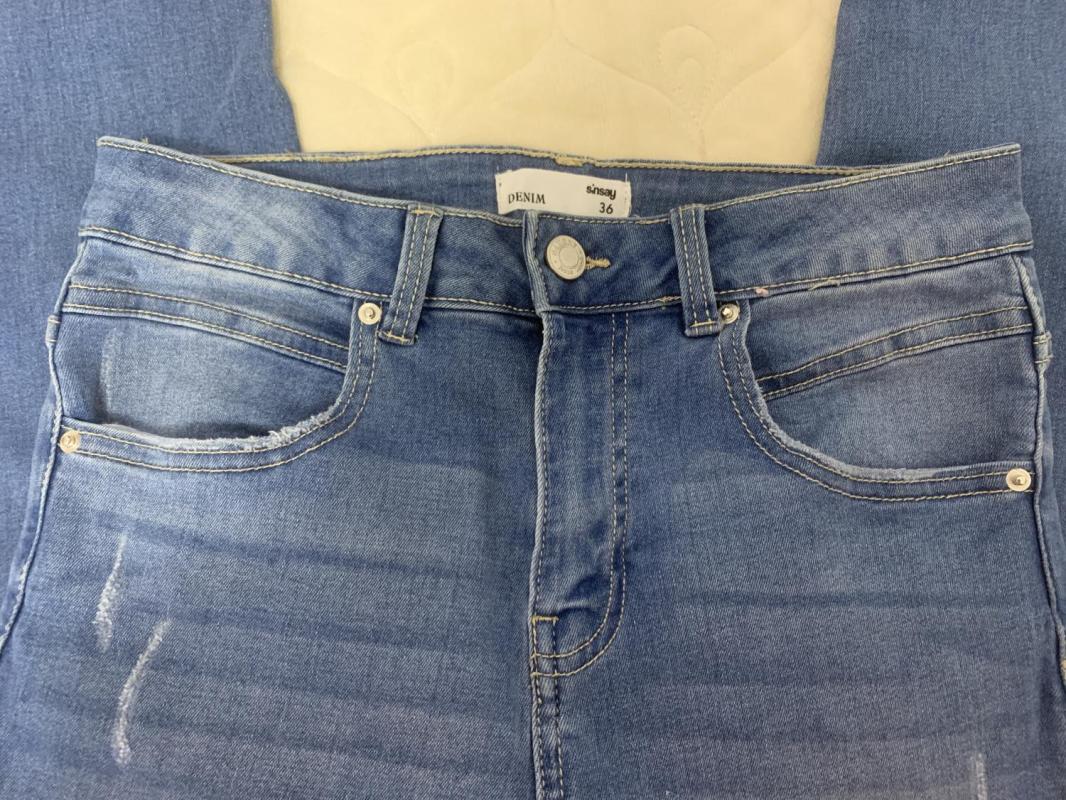 Blugi Sinsay EU 36 | Albastru, Lungi, Denim - Image 4