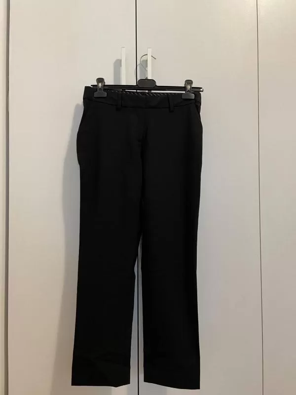 Pantaloni Hallhuber EU 34 | Negru, Lungi, Lână - Image 2
