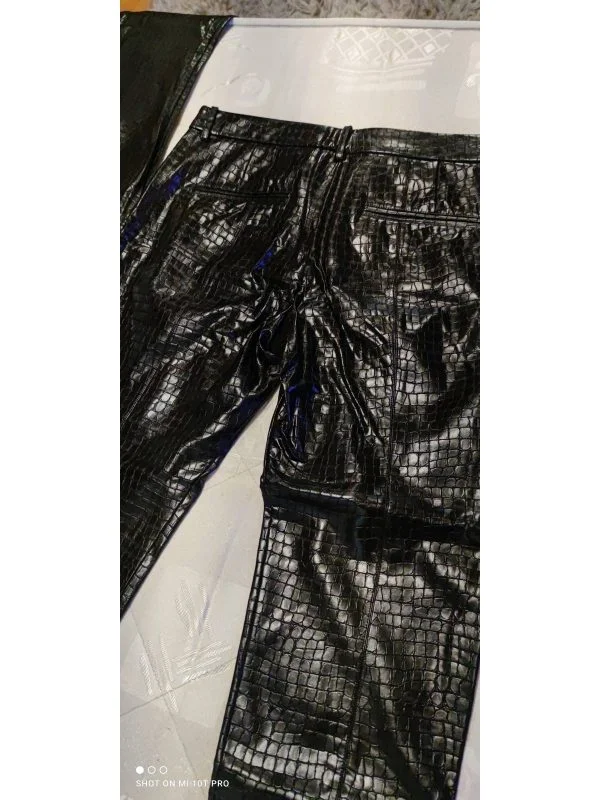 Pantaloni Zara XXL | Negru, Lungi, Piele ecologică - Image 6