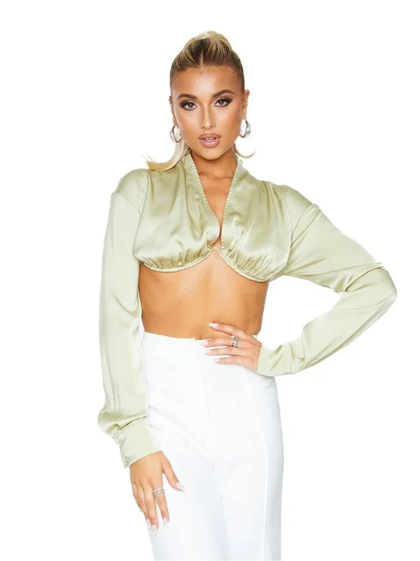 Bluză PrettyLittleThing EU 40 | Verde mentă, Normal