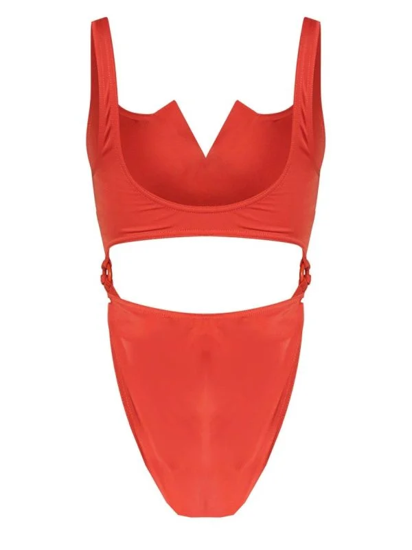 Costum de baie întreg PrettyLittleThing EU 40 | Cărămiziu, Elastan - Image 6