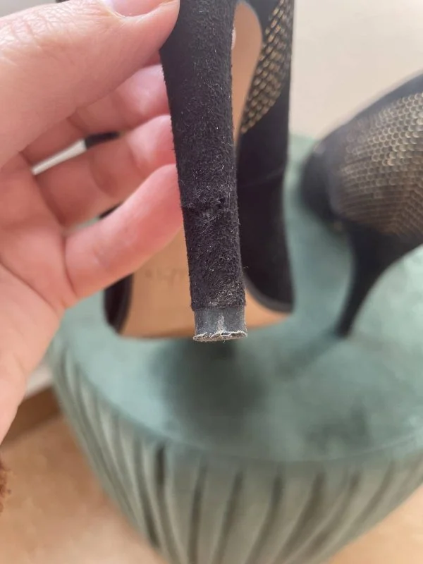 Pantofi cu toc înalt CLARKS EU 39 | Negru, Tweed - Image 4
