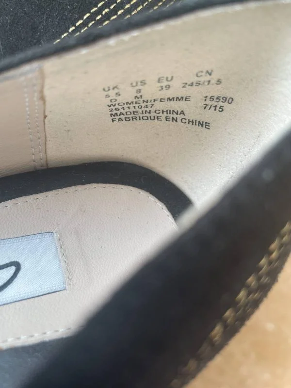 Pantofi cu toc înalt CLARKS EU 39 | Negru, Tweed - Image 8