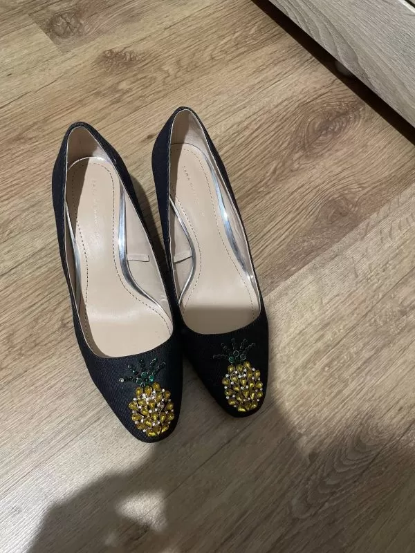 Pantofi cu toc înalt Zara EU 37 | Bleu, Denim - Image 2