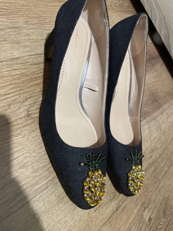 Pantofi cu toc înalt Zara EU 37 | Bleu, Denim - Image 3