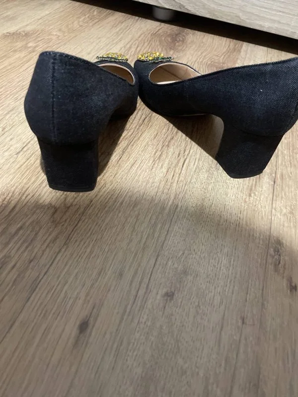 Pantofi cu toc înalt Zara EU 37 | Bleu, Denim - Image 4