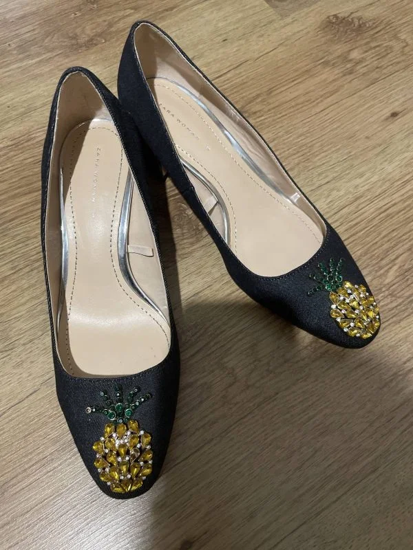 Pantofi cu toc înalt Zara EU 37 | Bleu, Denim - Image 6