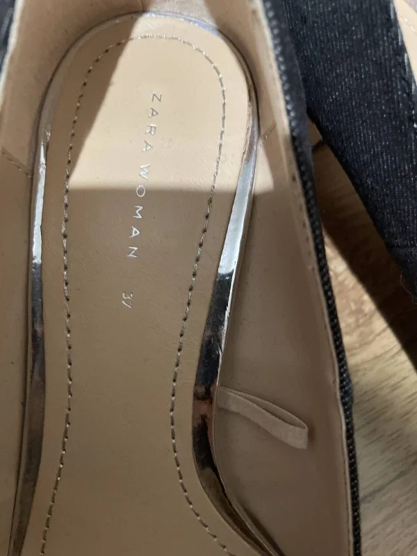 Pantofi cu toc înalt Zara EU 37 | Bleu, Denim - Image 7