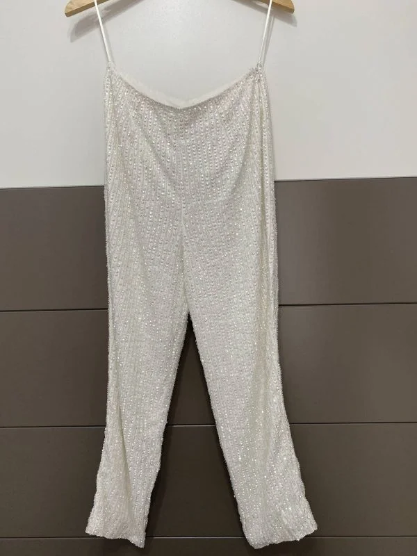 Costum cu sacou și pantaloni ASOS EU 36 | Alb, Poliester - Image 6