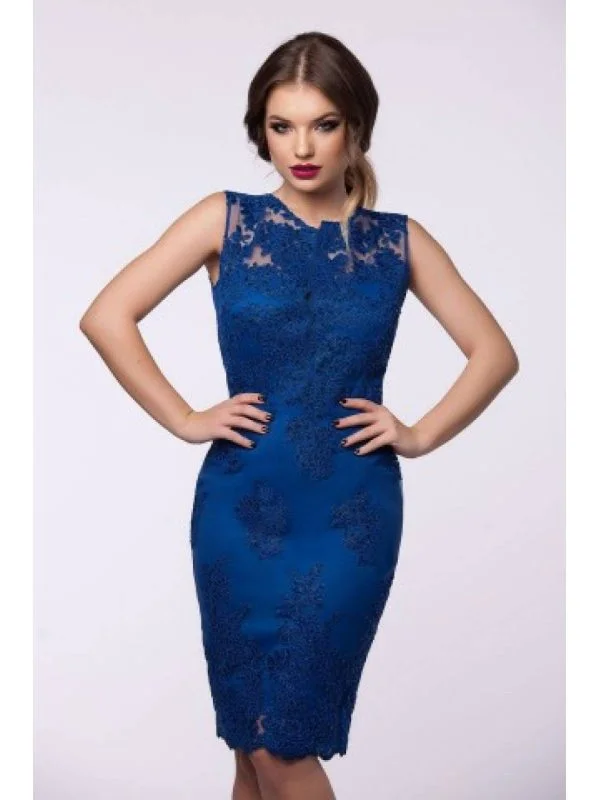Rochie de seară MISS GREY S | Albastru, Mini - Image 4