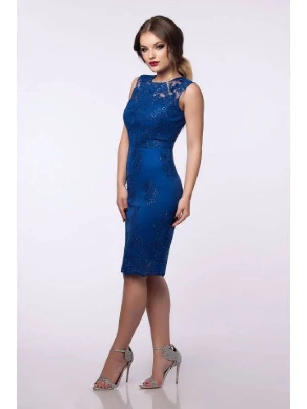 Rochie de seară MISS GREY S | Albastru, Mini - Image 2