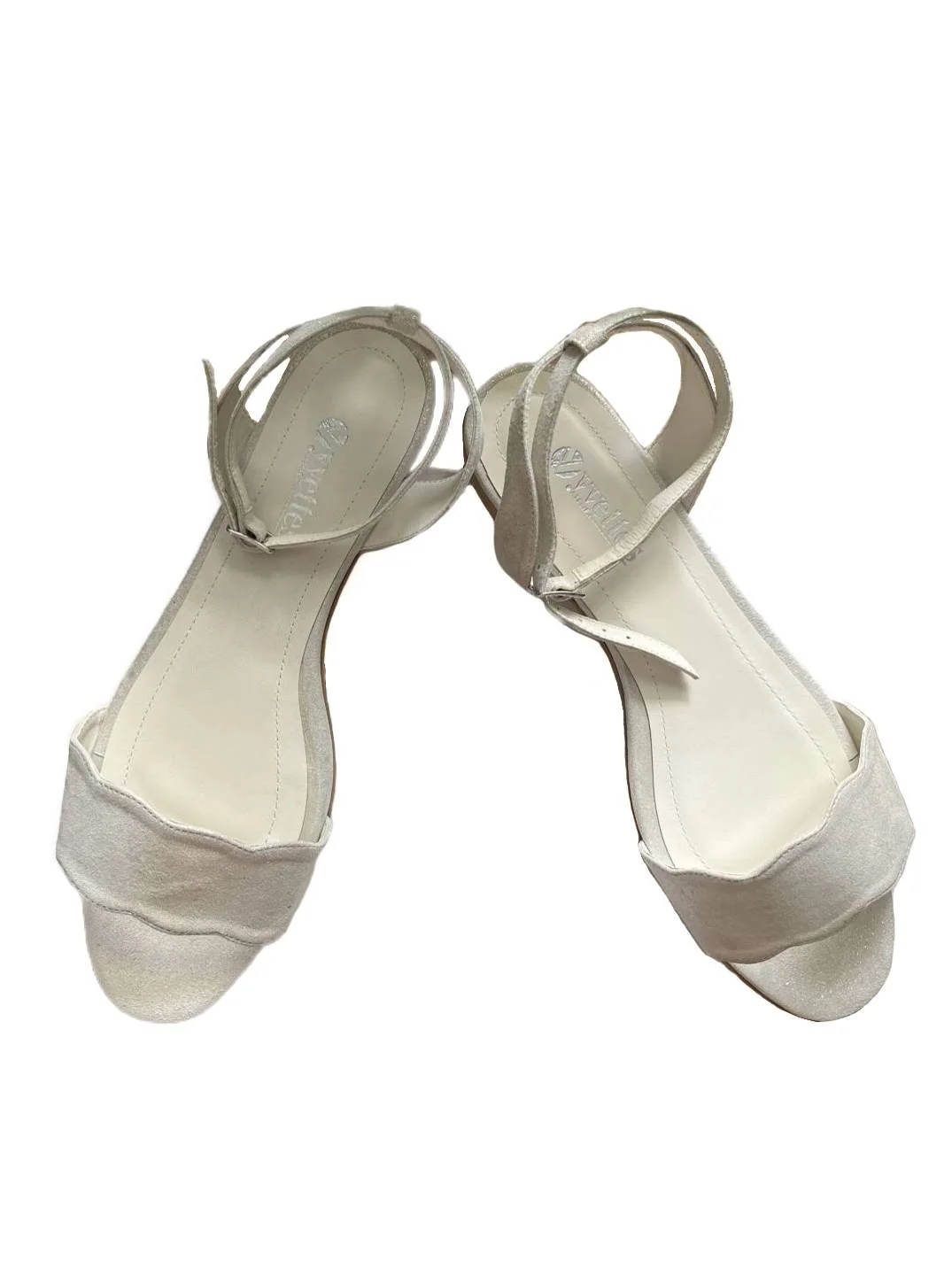 Sandale YVETTES EU 40 | Alb, Piele naturală