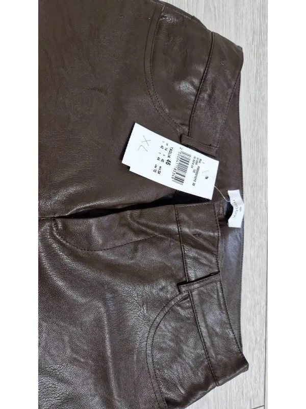 Pantaloni Motivi EU 44 | Maro, Lungi, Piele ecologică - Image 7