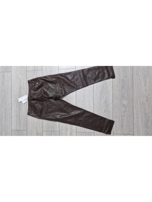 Pantaloni Motivi EU 44 | Maro, Lungi, Piele ecologică - Image 8