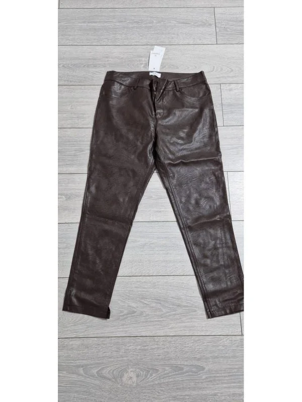 Pantaloni Motivi EU 44 | Maro, Lungi, Piele ecologică - Image 5